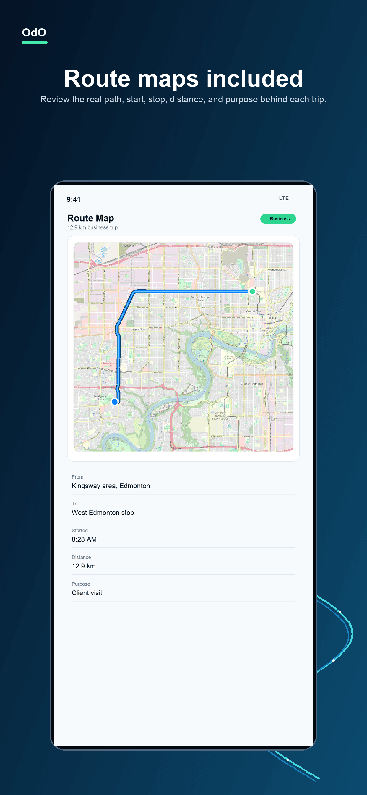 OdO route map screenshot